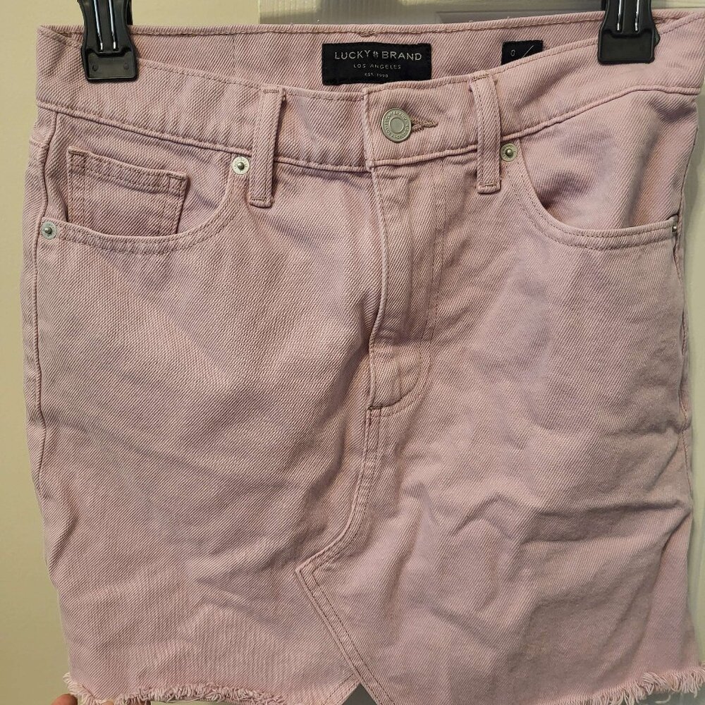 Lucky Brand Pink Jean Skirt